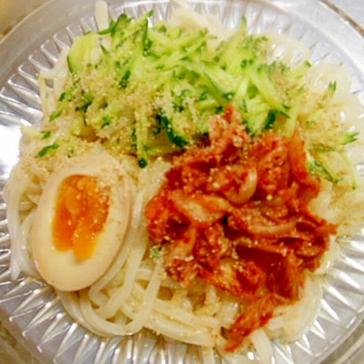 冷凍うどんで☆胡瓜とキムチ冷うどん★